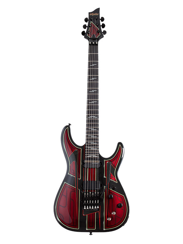 Schecter C-1 Pryzm Vespid Floyd Rose, micro Sustainiac - Metallic Red