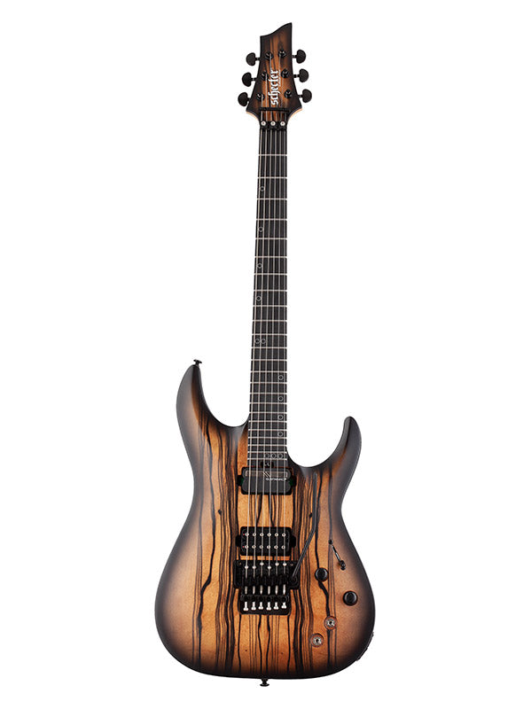 Schecter C-1 Pale Moon Floyd Rose - Natural Satin Black Burst
