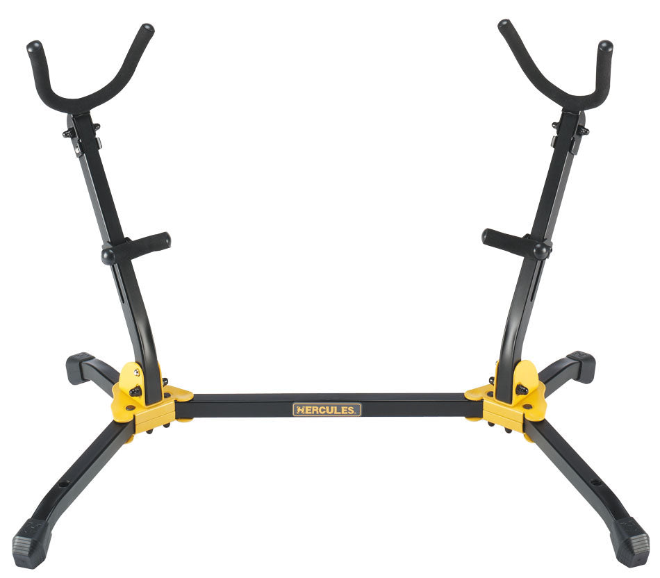 Support pliable pour 2 saxophones alto ou ténor (hauteur: 39.5 cm, poids: 1.77 kg, taille replié: 39 x 15 cm)