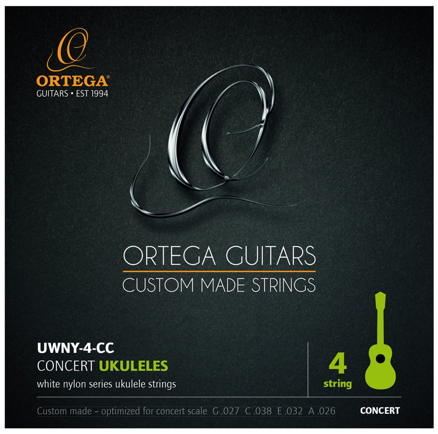 Jeu pour ukulélé concert, nylon blanc, fabriqué en collaboration avec Aquila/Italie