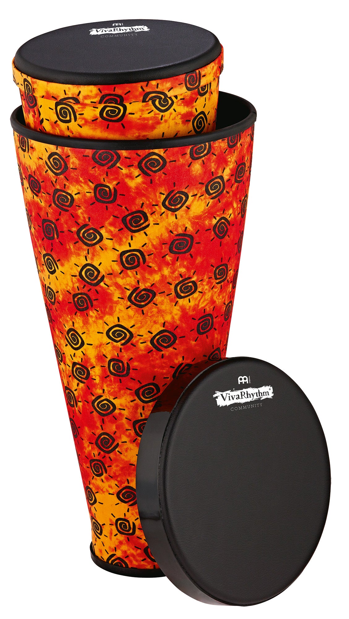 SET BASS DRUM VIVA RHYTHM SOFT 9.5-12", CORPS SYNTHÉTIQUE, PEAU NAPA REMPLAÇABLE, ANTIDÉRAPANT, EMPILABLE