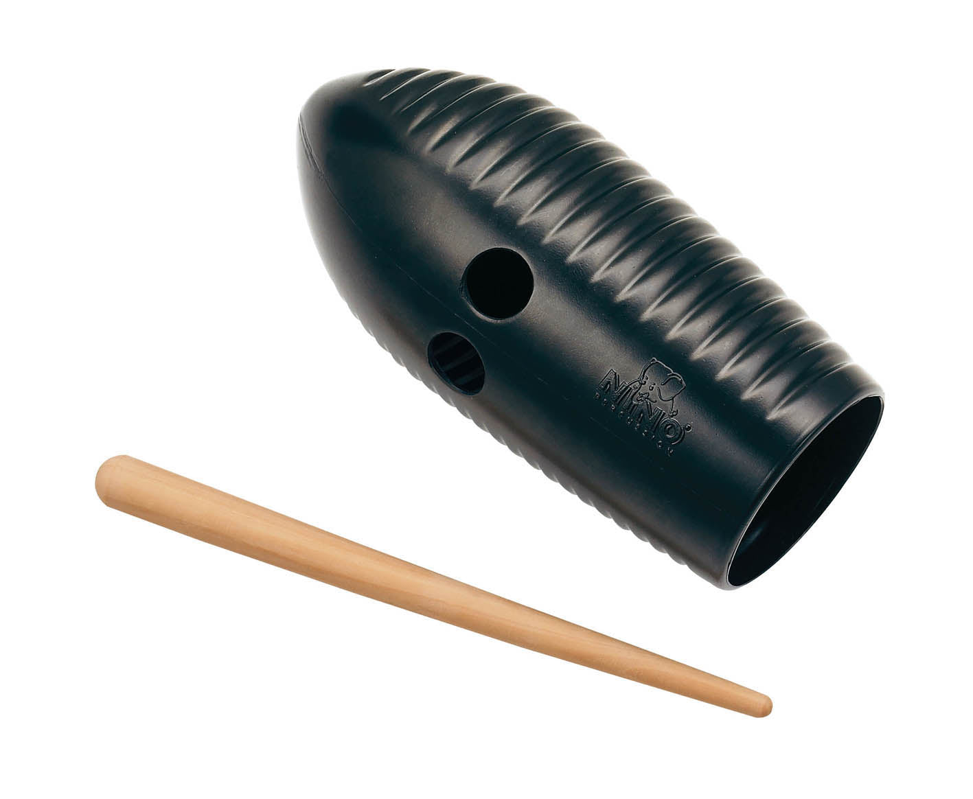 Mini güiro fibre de verre, grattoir bois, noir