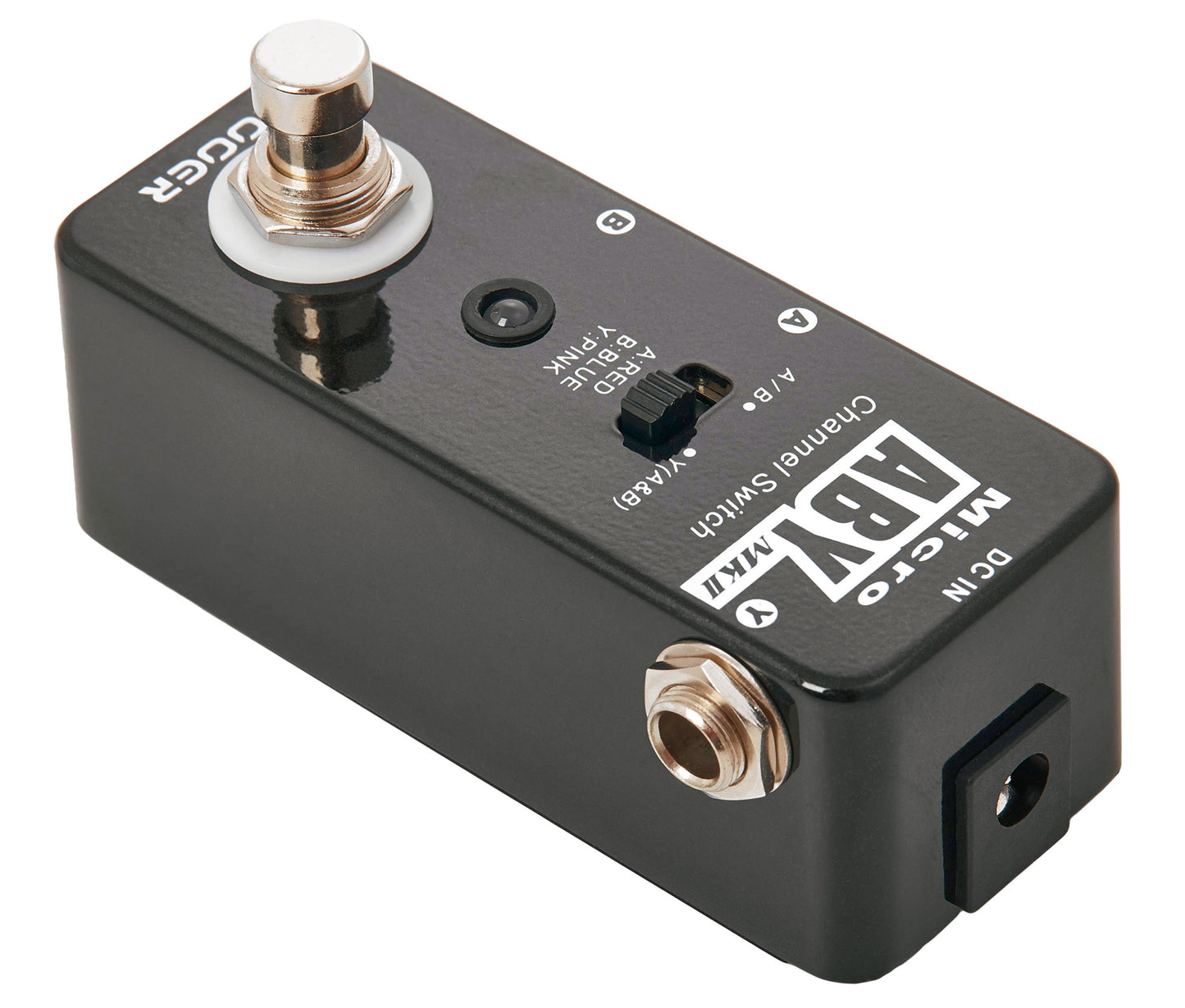 Pédale MICRO ABY MKII, boite AB/Y, boîtier métal, true bypass, noir