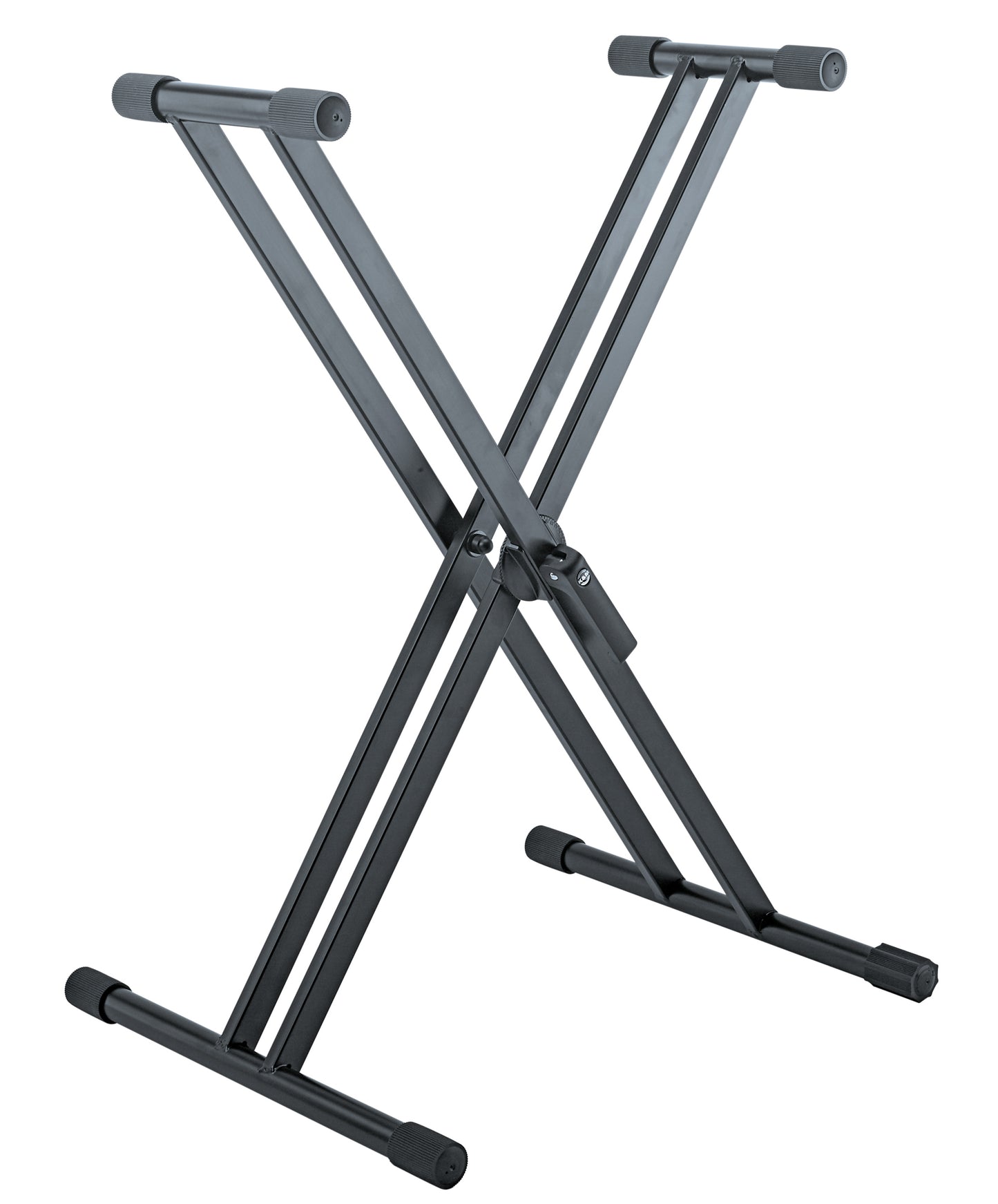 Support clavier"Rick 20" double X, en acier, hauteur de 594 mm à 946 mm, poids supporté 50 kg, profondeur 250 mm, 5.4 kg, noir