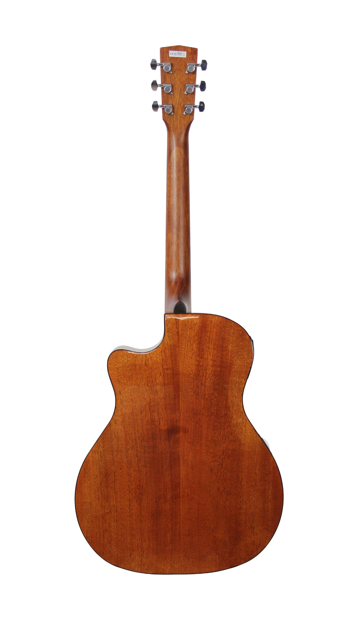 GA-MEDX, table épicéa massif, f/e acajou, manche acajou, touche & chevalet merbau, EQ Cort CE306T, naturel brillant