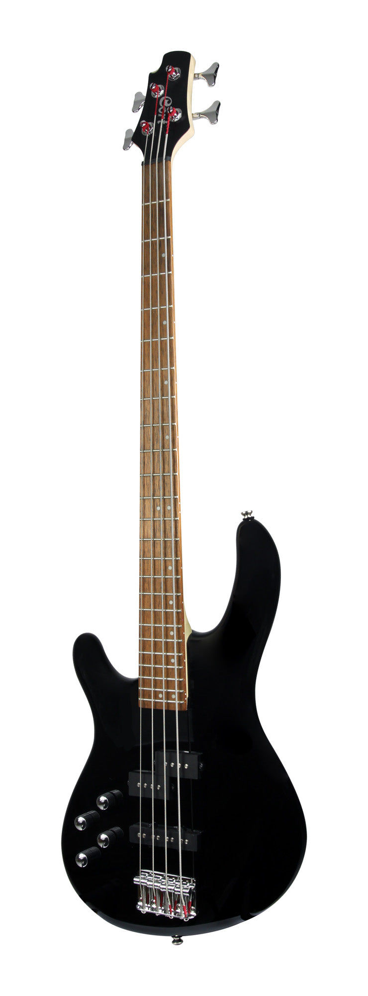 Action Plus, 4 cordes, corps peuplier, micros PJ Powersound, EQ active 2 bandes, gaucher, noir brillant