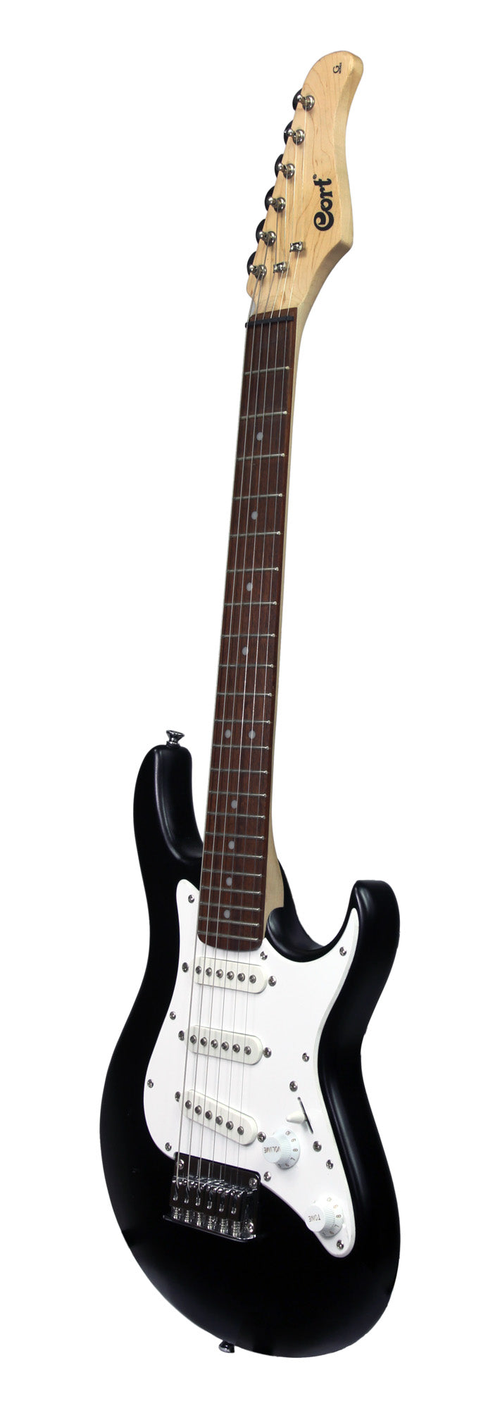 G100 Junior, diapason 22.75", corps meranti, touche jatoba, 3 micros simples, chevalet fixe, noir pores ouverts