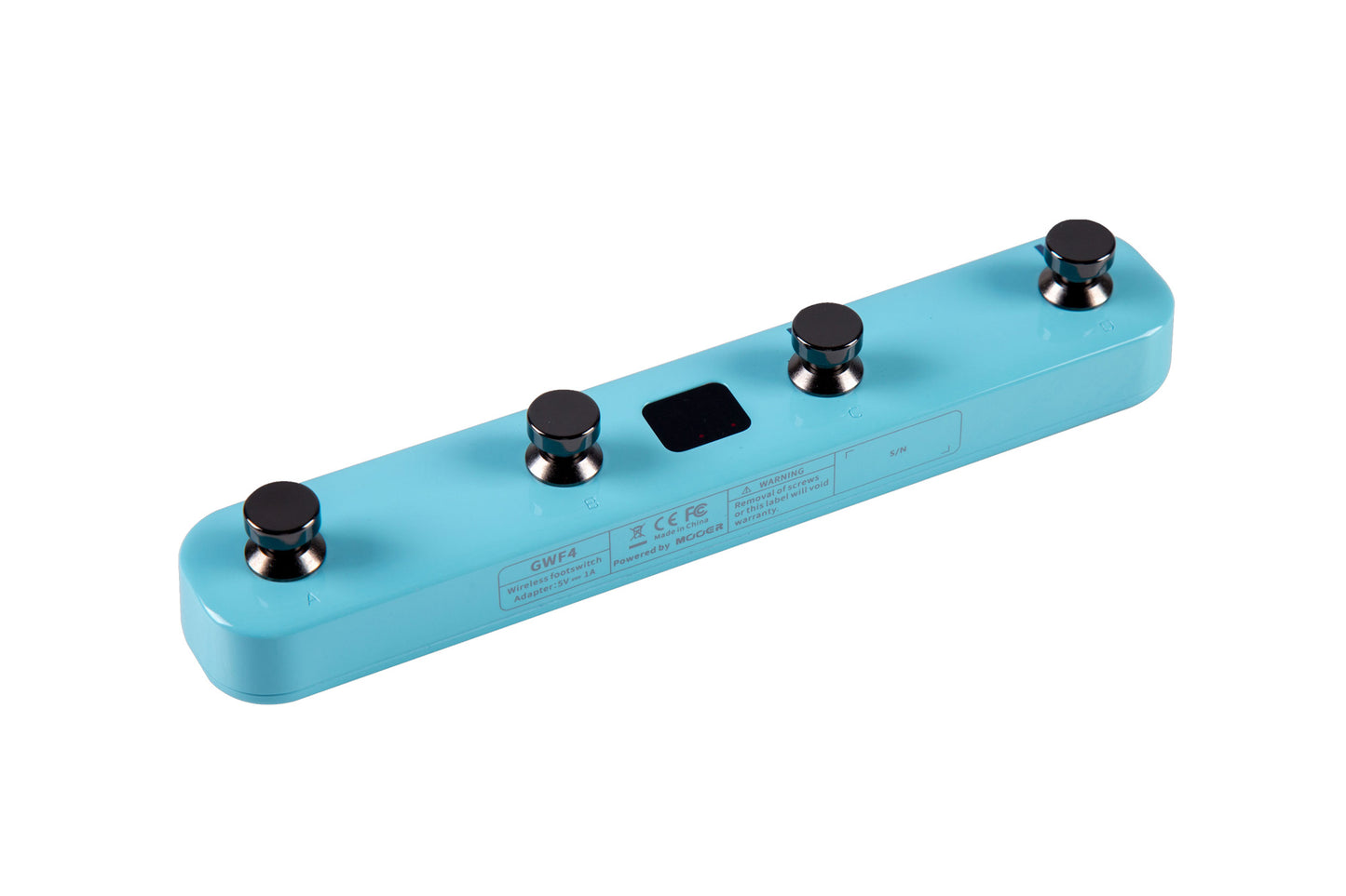 Footswitch sans-fil GWF4 pour guitare GTRS et produits Mooer, 4 interrupteurs, fonctionne sur batterie rechargeable, bleu
