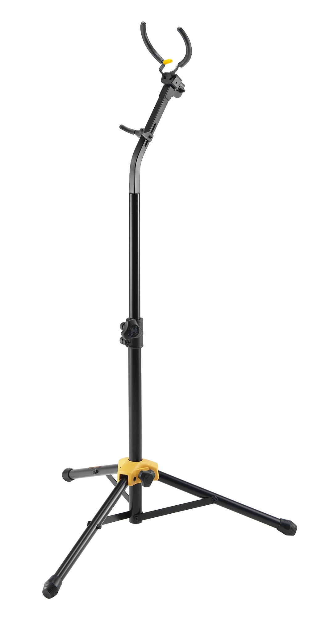 Support pliable saxophone alto ou ténor, modèle haut (hauteur: 90-130 cm, poids: 2 kg, taille replié: 55 x 11.5 cm)