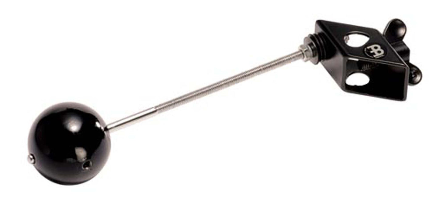 Batte cloche pro à main, tige métal avec boule bois, réglable, noir