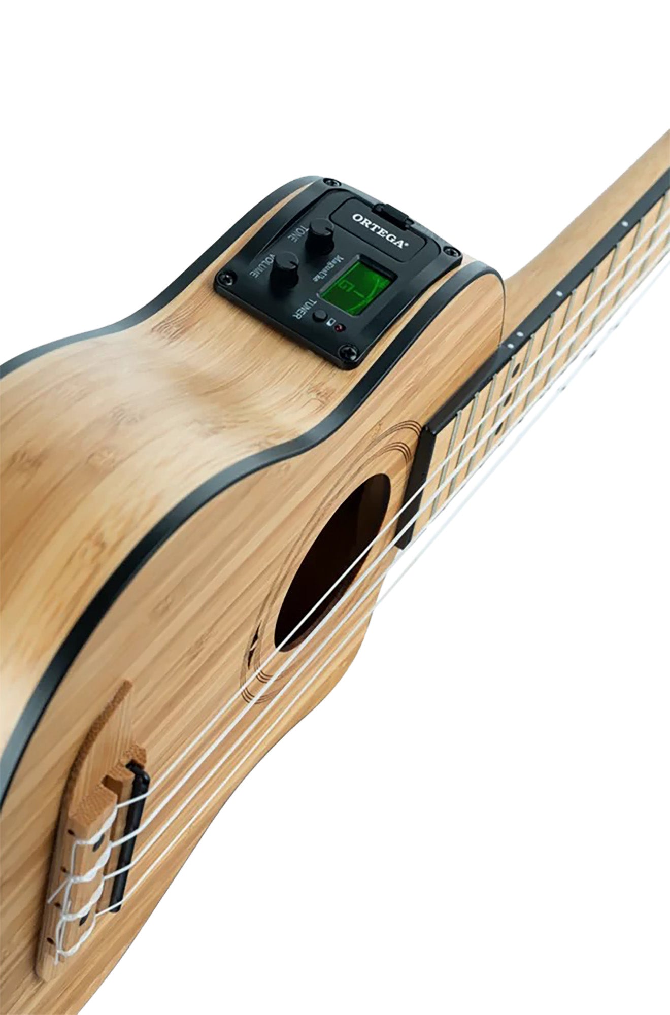 RUNAB-SO, modèle Soprano, pan coupé, EQ MagusUke, table bambou massif, f/e bambou massif, manche bambou, housse, naturel satiné