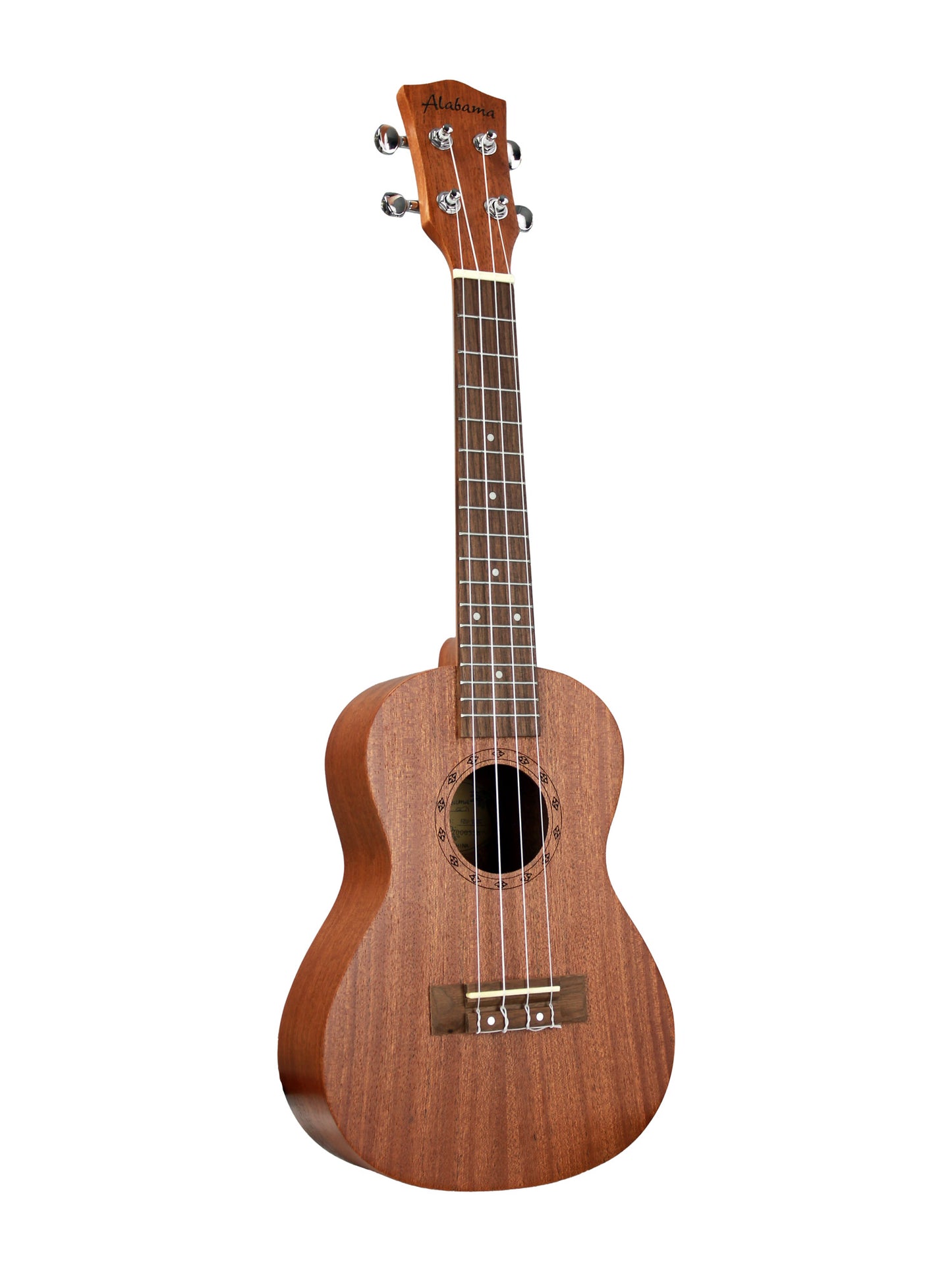 Ukulélé Concert, table sapele, fond & éclisses sapele, rosace gravée, touche & chevalet noyer, avec housse, naturel