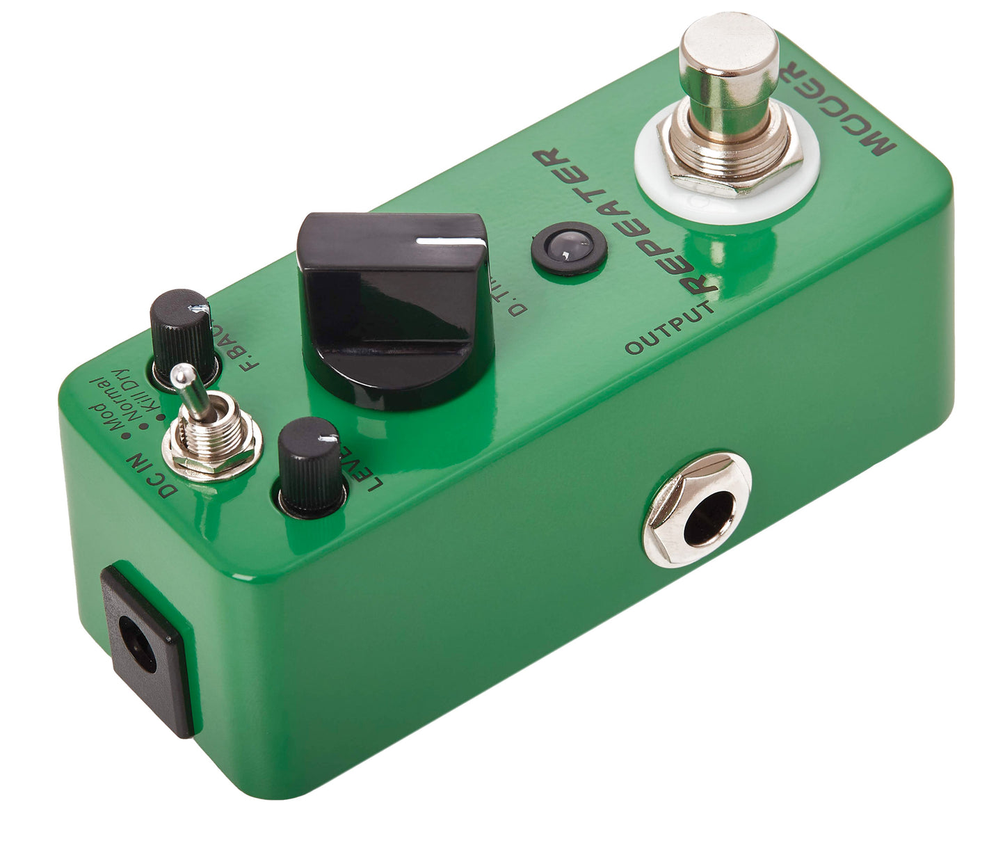 Pédale REPEATER, délai numérique à 3 modes (Mod/Normal/Kill Dry), boîtier métal, true bypass, vert