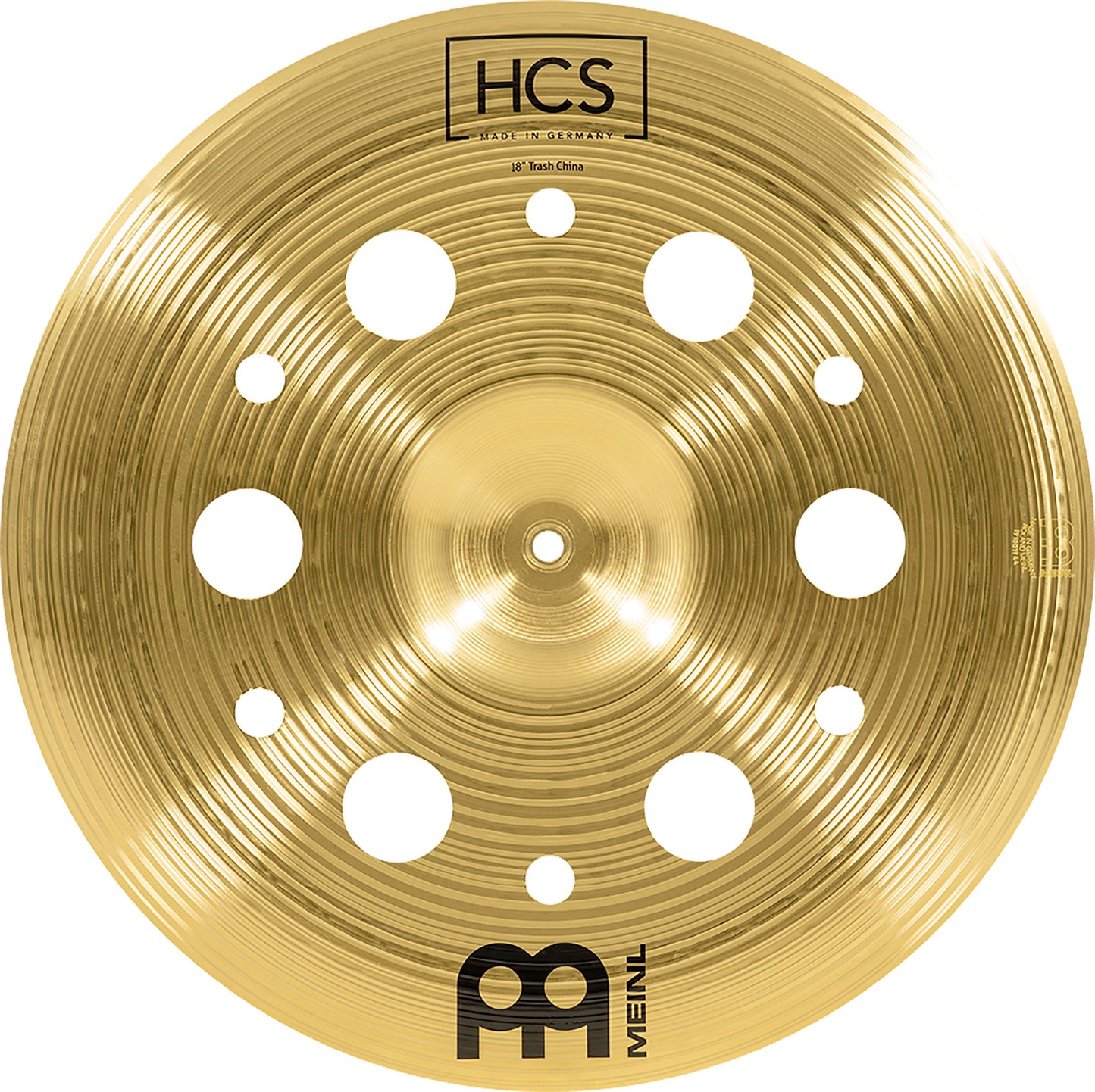 CHINOISE MEINL 18" TRASH HCS, ALLIAGE LAITON MS63, FINITION TRADITIONNELLE