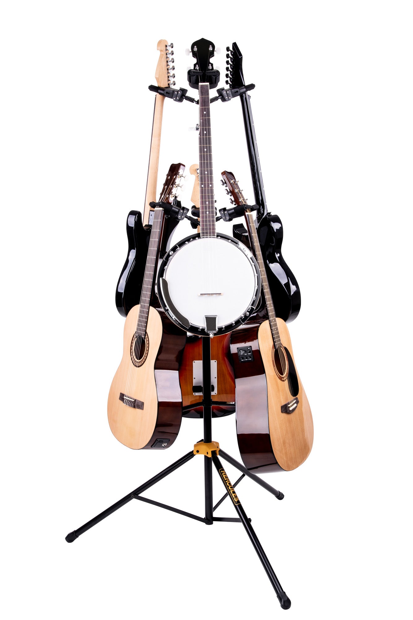 Support d'exposition conçu pour supporter six guitares, nouveau système AGS, système NINA, remplace le modèle GS526B