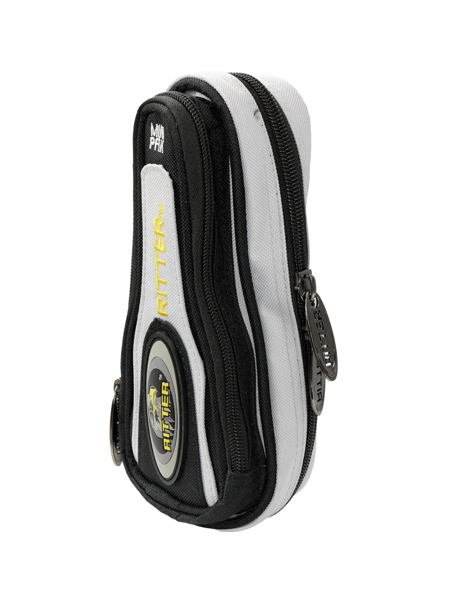 Mini sac, 1 poche, scratch ceinture, gris et noir