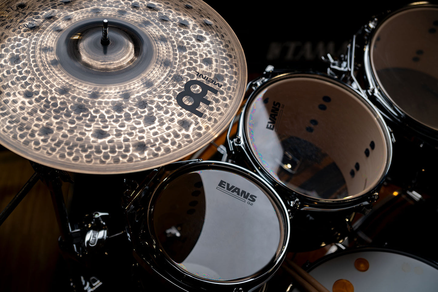 Crash 16" Extra thin hammered Meinl Pure Alloy Custom fini smoked-bronze, brilliant