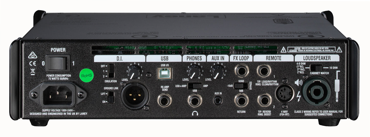 Tête amplifiée 300W & 60W, 3 canaux, 2 lampes de préampli ECC83, 2 modes d'amplification Class D, 3.5 kg, noir