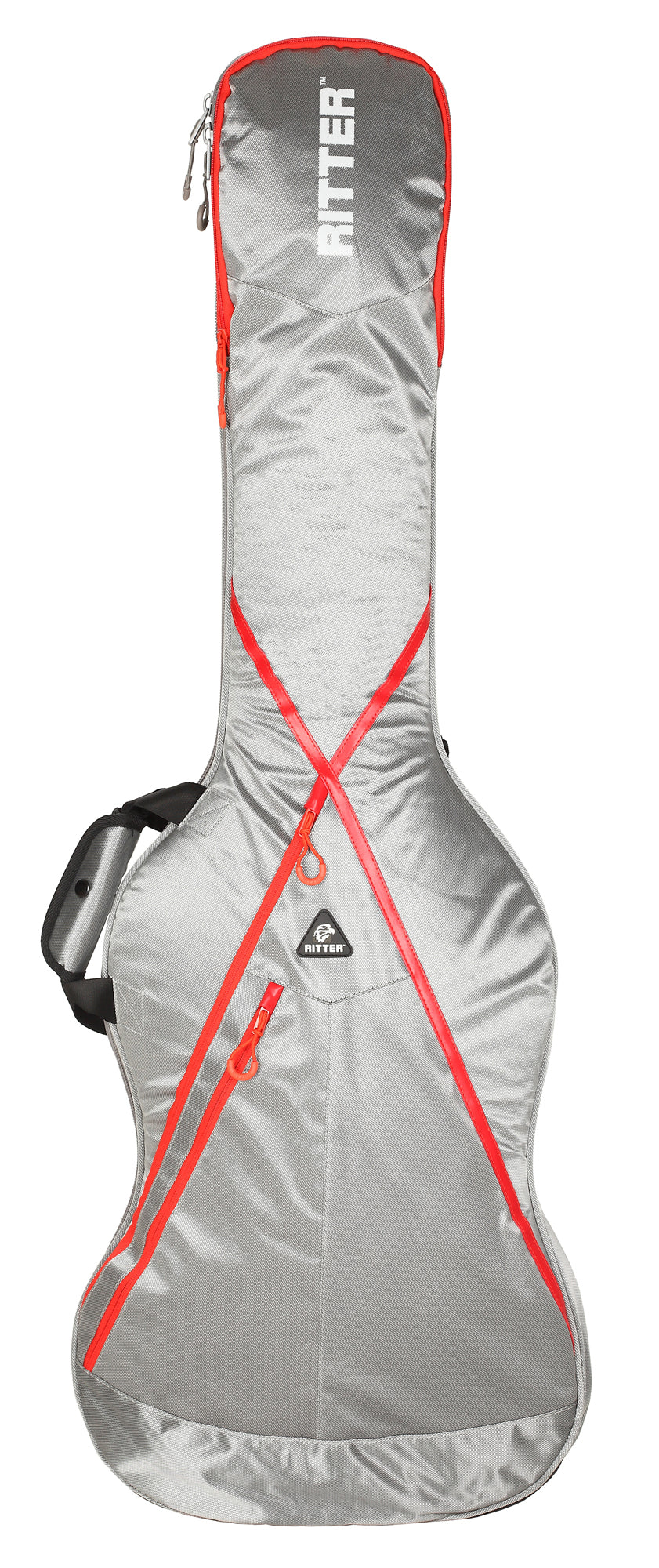 Housse PERFORMANCE 8 pour basse électrique, gris et rouge