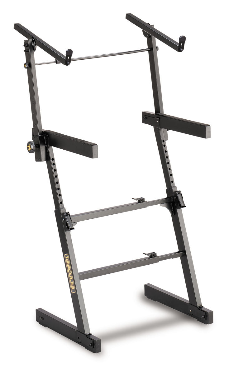 Support double clavier en Z (KS400B avec complément EZ), système AutoLock intégré et pieds caoutchouc réglables