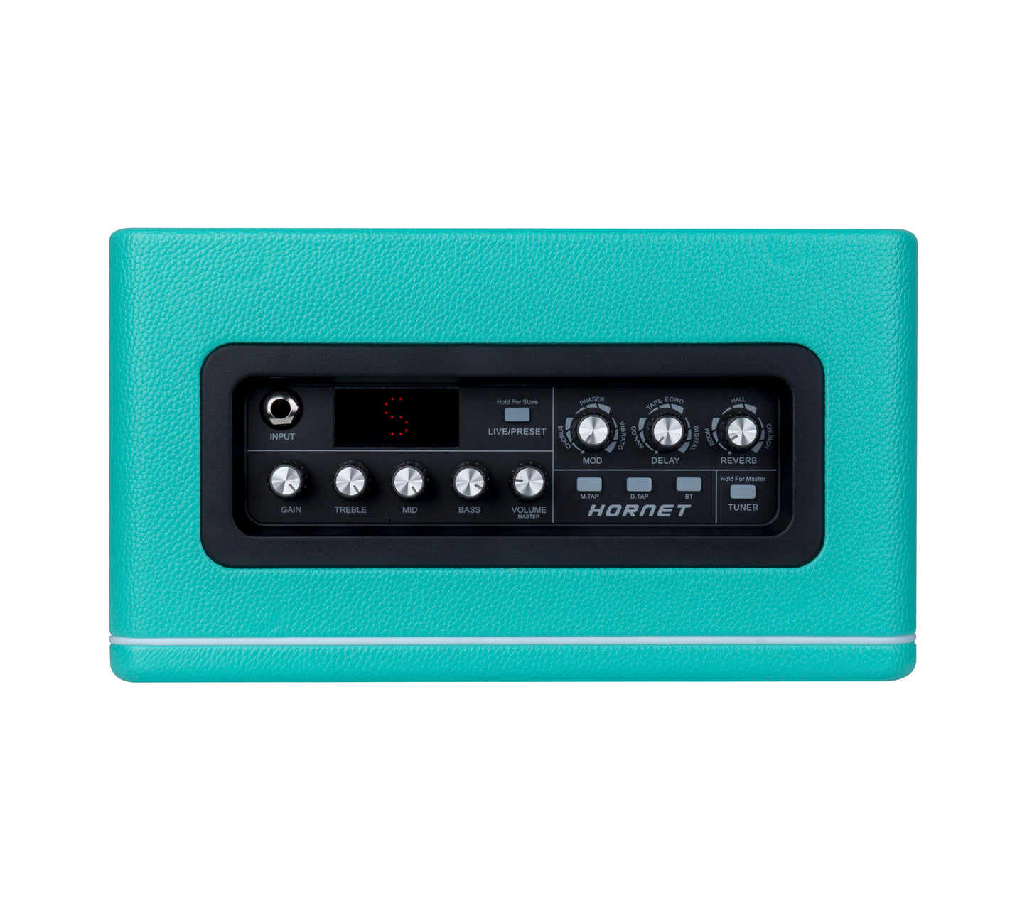 Ampli HORNET GREEN, 15W, HP 6.5", 9 modélisations d'amplis haute-qualité, effets Modulation/Délai/Réverb, vert