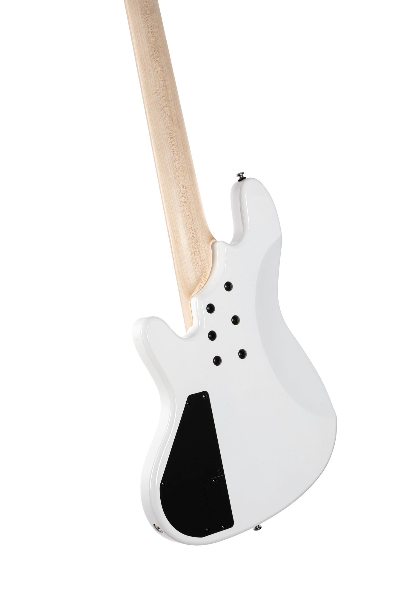 NJS 5, 5 cordes, corps aulne, manche et touche érable, diapason 35", 2 micros type Jazz, préampli Bartolini, blanc brillant