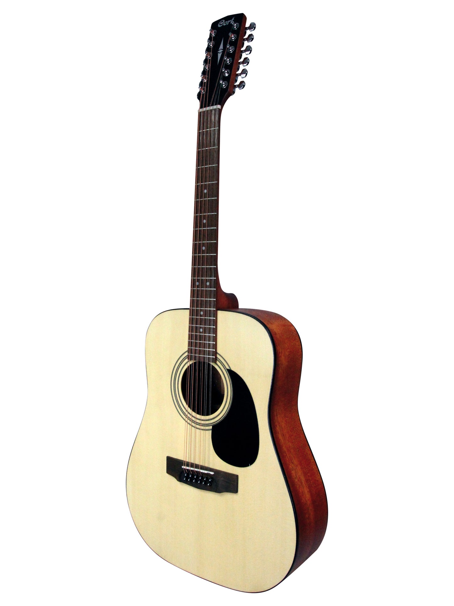 AD810, Dreadnought, table épicéa, fond & éclisses acajou, manche acajou, modèle 12 cordes, naturel pores ouverts