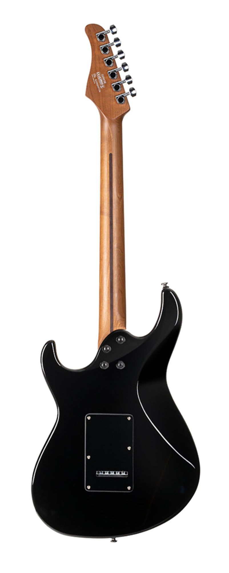 G250 SE, corps tilleul, manche et touche érable torréfié, 1 micro double et 2 simples Cort Voiced Tone, trémolo, noir