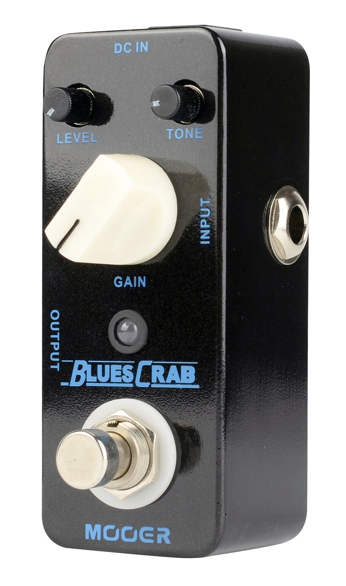 Pédale BLUES CRAB, overdrive blues classique, boîtier métal, true bypass, noir