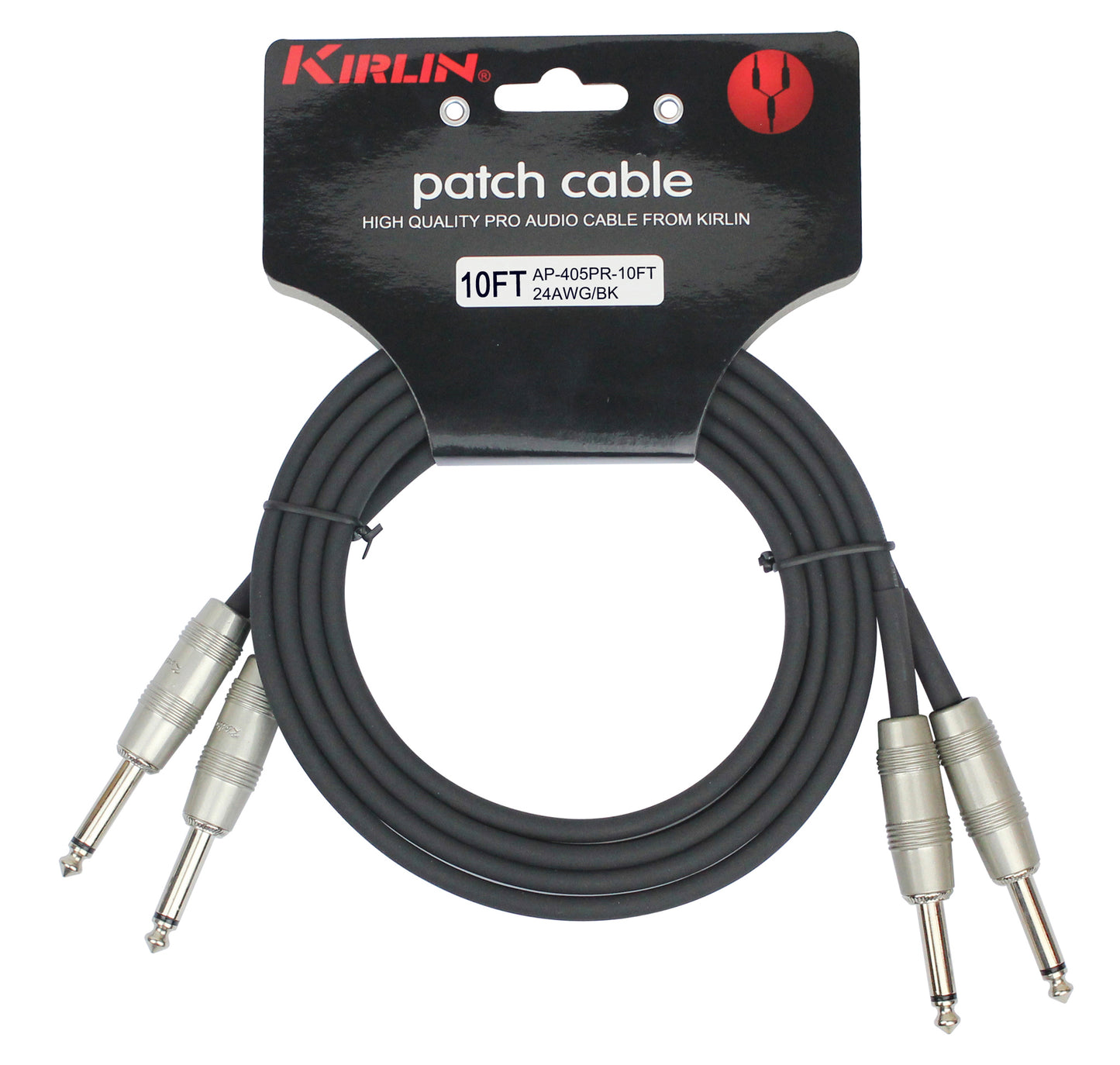 Câble patch MEDIUM 2x Jack mono/2x Jack mono, 3 mètres, noir