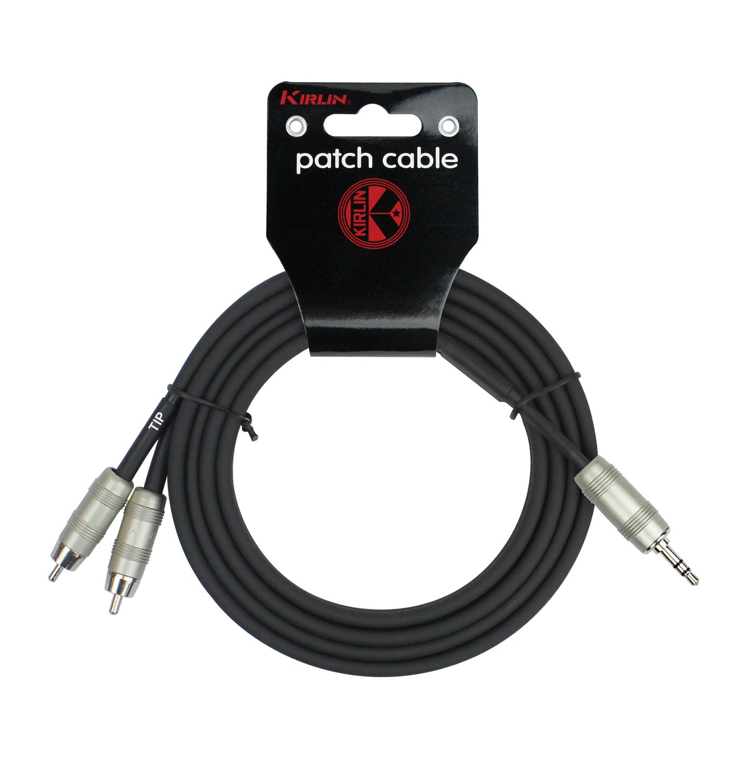 Câble patch MEDIUM Mini Jack stéréo/2x RCA, 3 mètres, noir