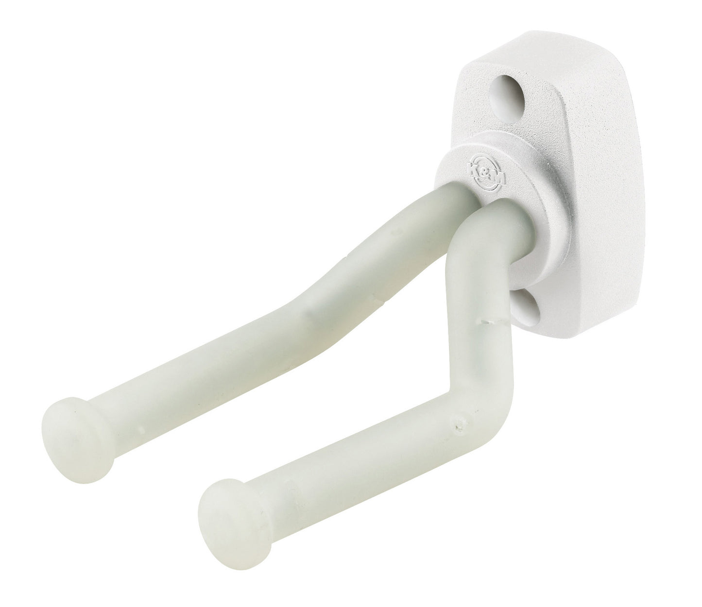 Guitare de face, pince réglable, 2 fixations (entre-axe 52mm), blanc