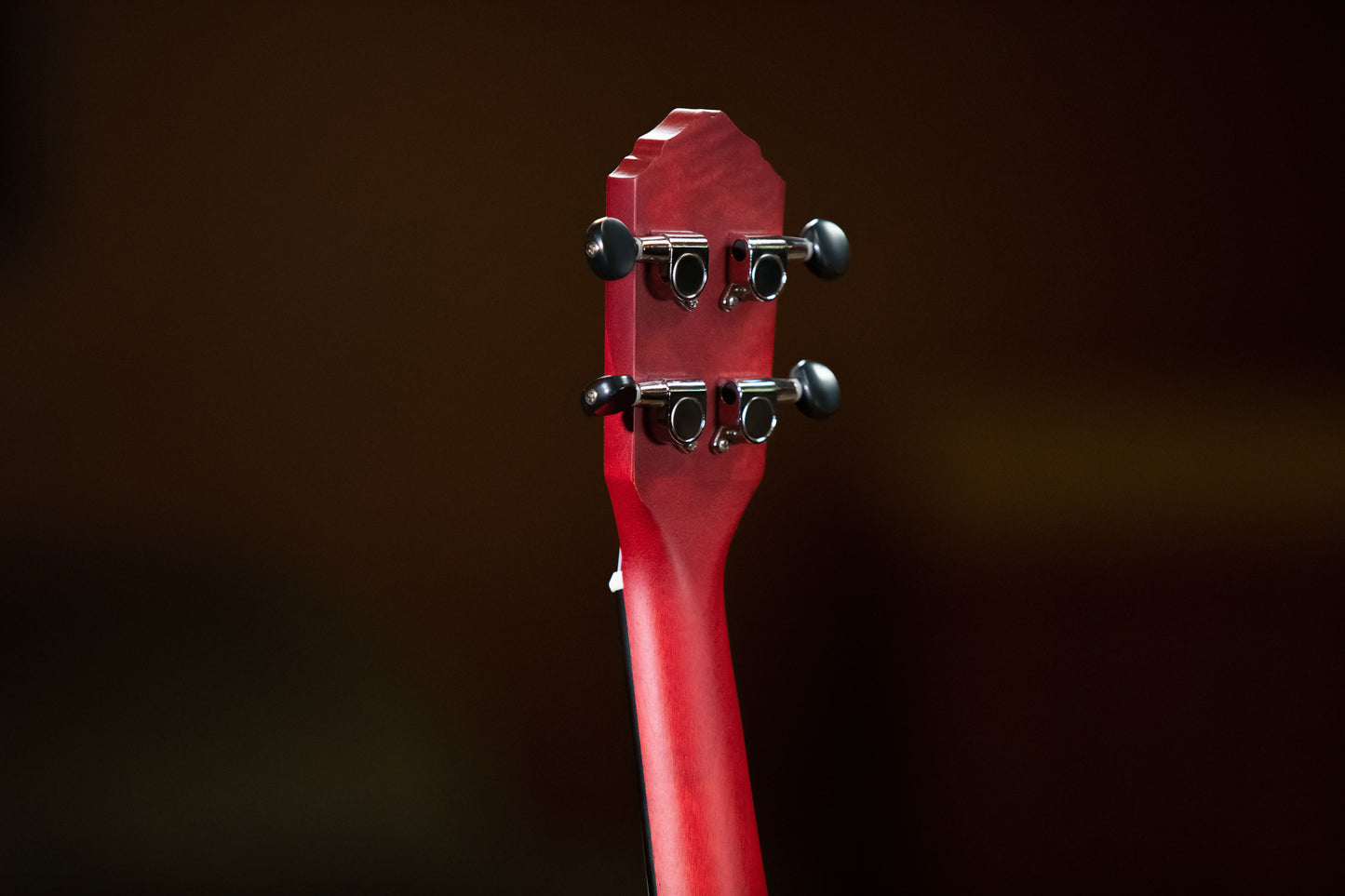 RUFIRE, modèle Concert, table okoume, fond & éclisses okoume, manche acajou, rouge satiné