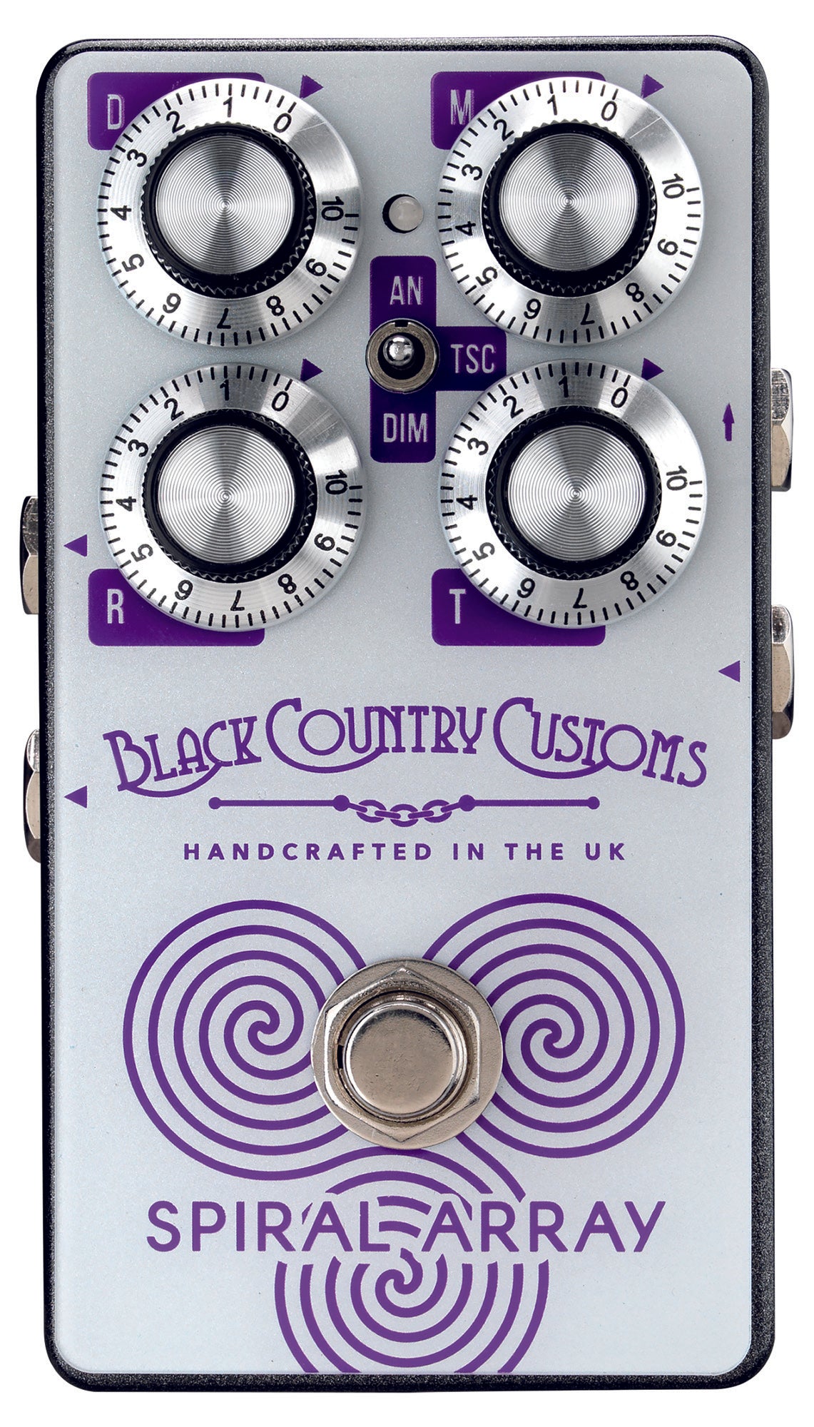 Pédale chorus stéréo SPIRAL ARRAY, 3 modes, switch silencieux, boitier métal, blanc et violet
