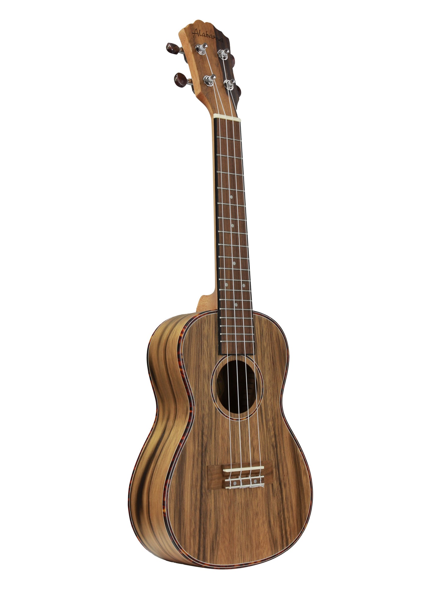 Ukulélé Concert, table dao, fond & éclisses dao, manche okoume, touche & chevalet noyer, sillets os, housse, naturel