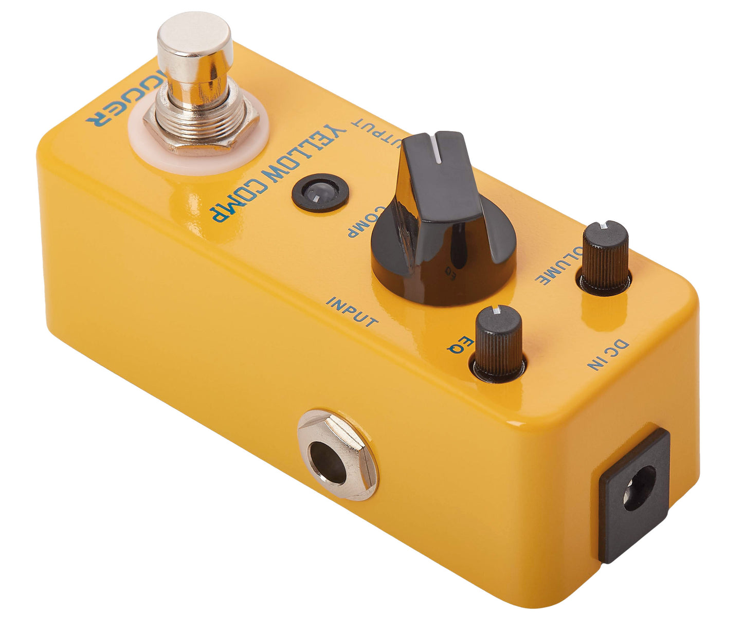 Pédale YELLOW COMP, compresseur de type optique, boîtier métal, true bypass, jaune