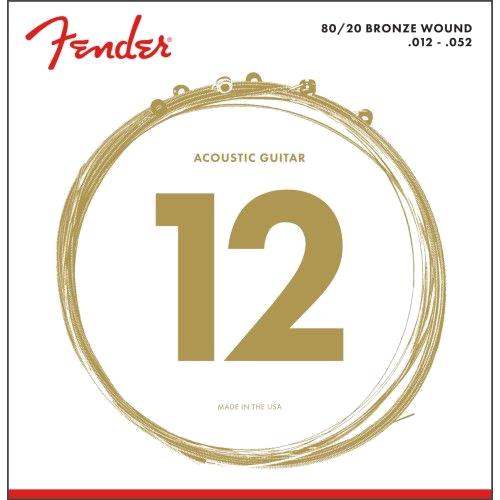 Fender 80/20 Bronze Acoustic Strings Ball End 70L .012-.052
