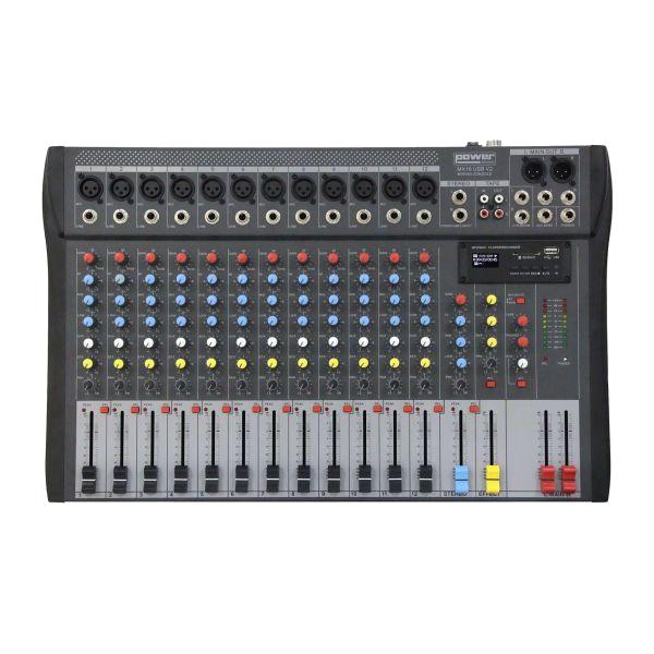 Power Acoustics MX16 USB V2 Mixeur USB