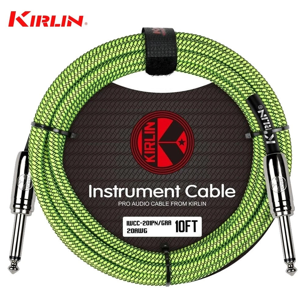 Câble jack Kirlin jaune fluo