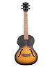 Kala Crossover - Archtop hollow, Tenor électro-acoustique - Tobacco, livré avec étui