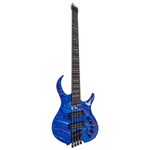 M. MILLER M6 Headless 4 Blue Swirl