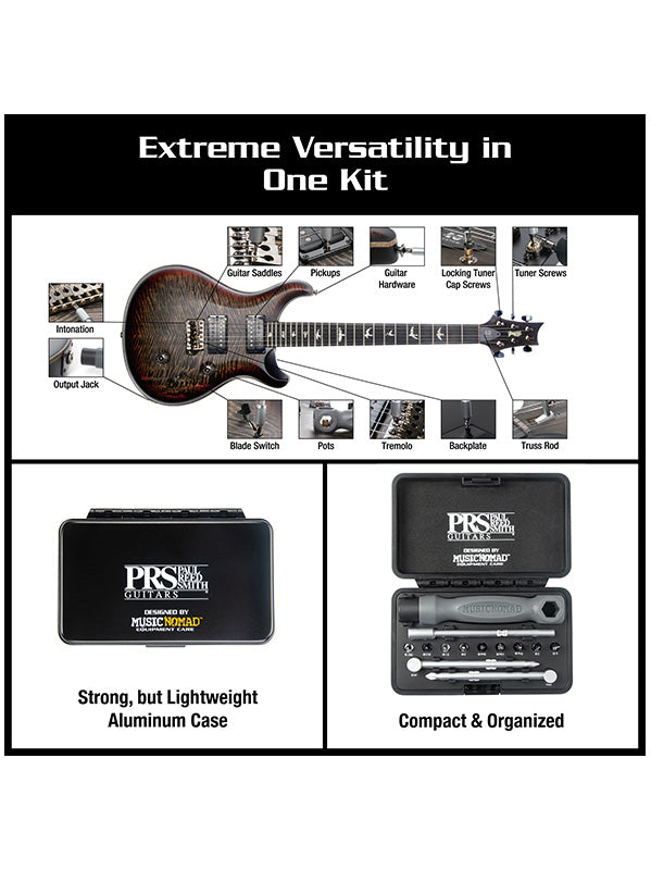 MusicNomad Trousse à outils Premium PRS - 18 pièces