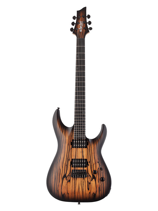 Schecter C-1 Pale Moon - Natural Satin Black Burst