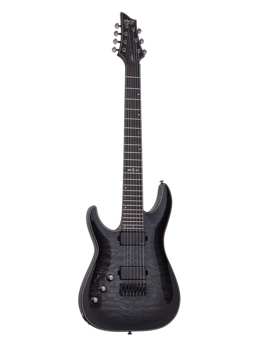 Schecter Hellraiser C-7 Hybrid, gaucher - Trans Black Burst