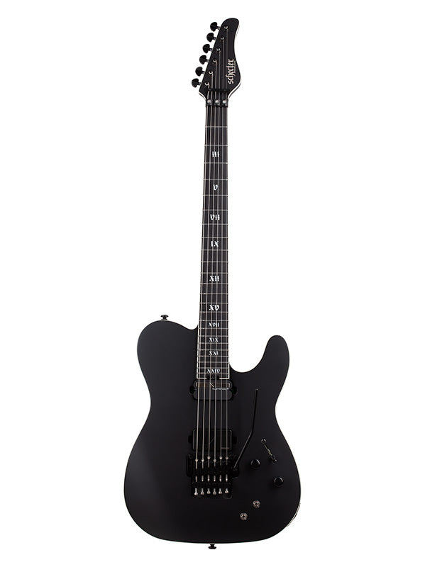 Schecter PT SLS Elite Evil Twin Floyd Rose, micro Sustainiac - Satin Black