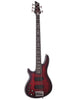Schecter Hellraiser Extreme 5 Basse, gaucher - Crimson Red Burst Satin