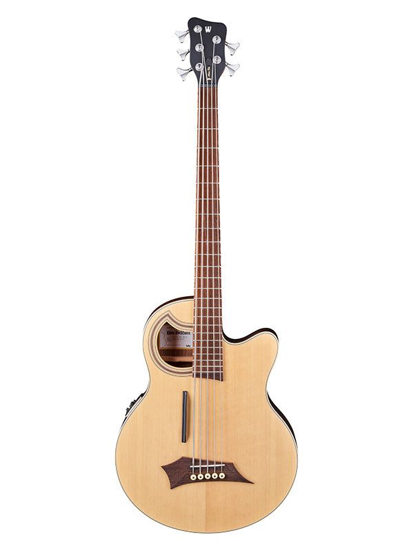 Warwick RockBass RockBass Alien Deluxe Hybrid Thinline 5 - Natural Satin