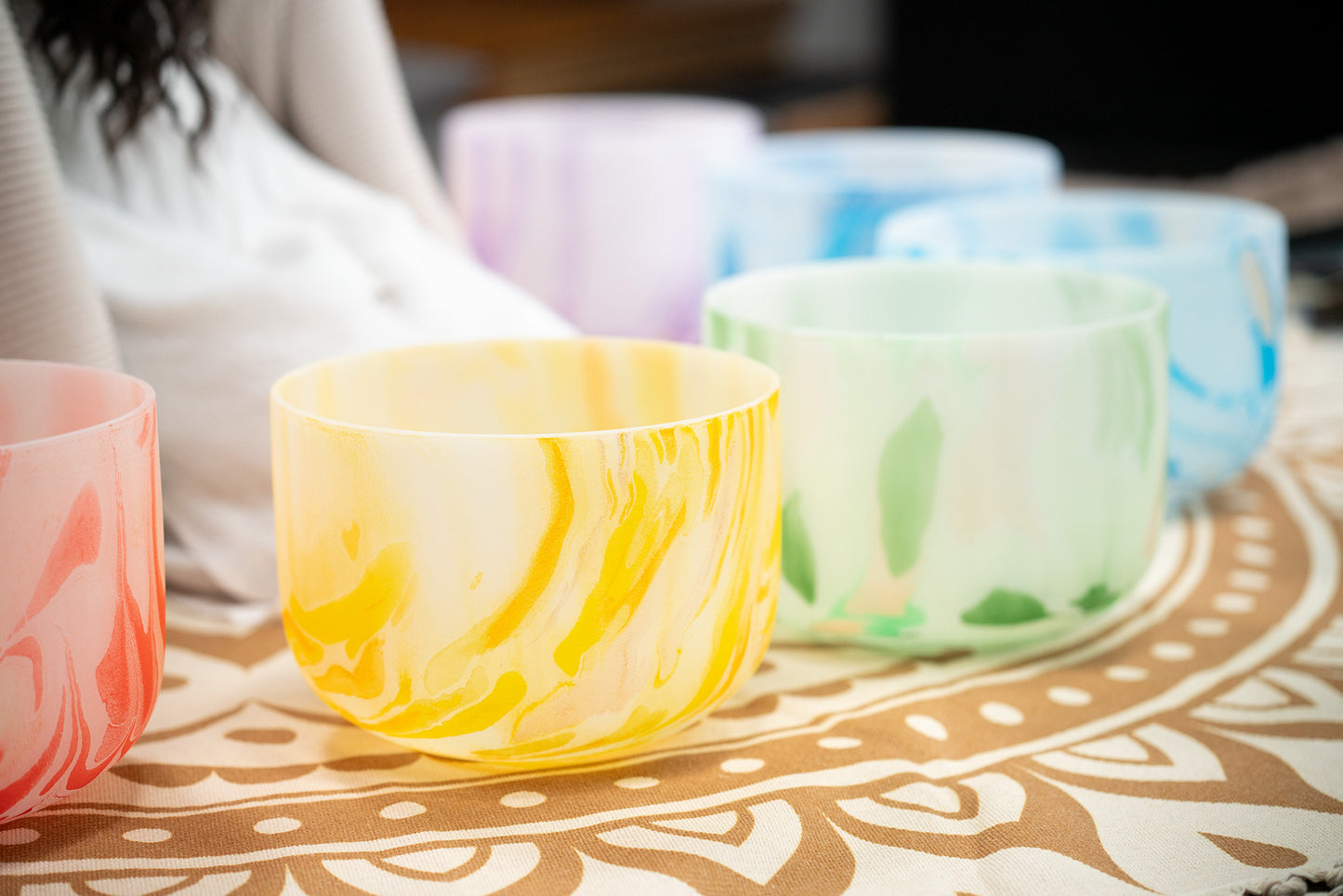 SINGING BOWL SONIC ENERGY CRISTAL 10" ORANGE, NOTE D4 CHAKRA SACRAL