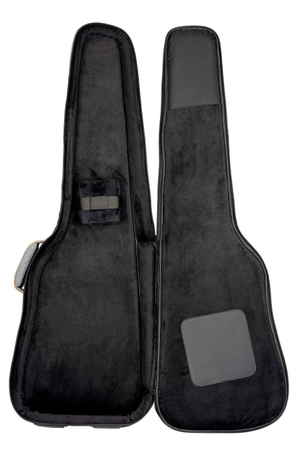 OGBEB-DLX-GY, housse Deluxe pour basse électrique, coton résistant et déperlant, rembourrage intérieur 20mm, 2 poches, gris