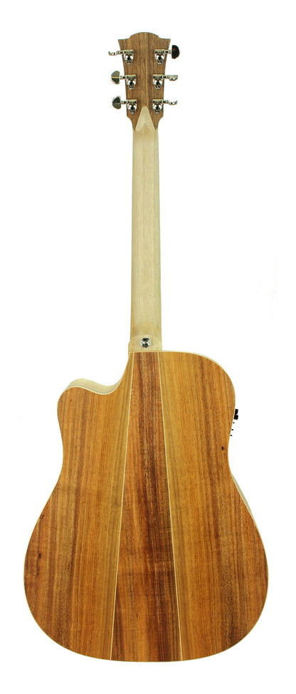 Fat Lady 2 HUM, Dreadnought pan coupé, EQ 3 voix PG3, humbucker, table blackwood massif, f/e blackwood massif, étui